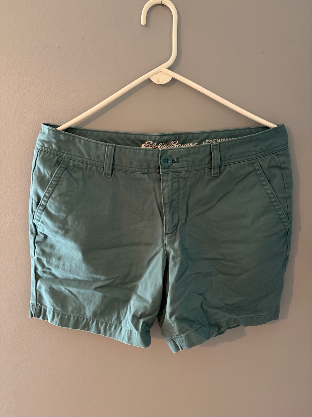 Eddie Bauer Teal Green Women's Cotton Bermuda Shorts